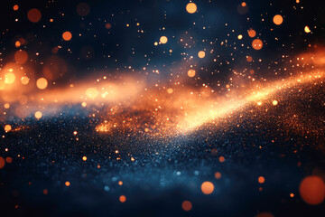 Poster - A mesmerizing display of sparkling particles creating an enchanting atmosphere of dynamic energy and color.