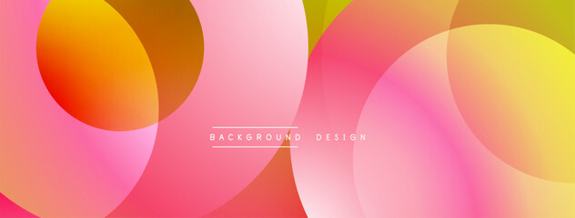 Poster - Abstract composition with layered circular elements, blending gradients and soft transitions, creating a sense of depth, motion, and visual harmony