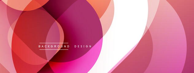 Leinwandbilder - Abstract background with layered translucent gradient shapes
