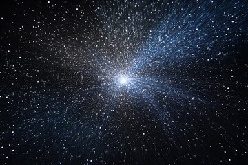 abstract space background with glowing light trails and star particles for cosmic themes