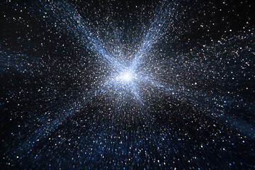 abstract space explosion background with glowing light and stardust for cosmic concepts