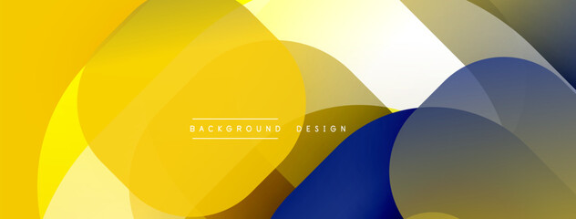 Aufkleber - Abstract background with layered translucent gradient shapes