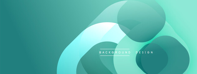 Aufkleber - Abstract background with layered translucent gradient shapes