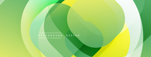 Leinwandbilder - Abstract background with layered translucent gradient shapes