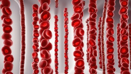 Poster - Exploring blood flow dynamics through red blood cells in the human body medical visualization 3d environment