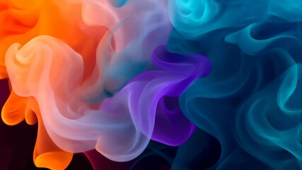 Poster - swirls of colorful smoke dance together, creating a mesmerizing visual effect with vibrant shades of