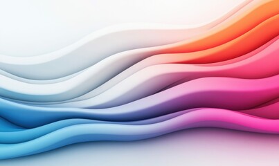 Poster - A mesmerizing array of layered waves creates an inviting abstract with vibrant hues from cool to warm.