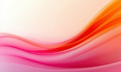 Poster - Graceful waves of pink, red, and orange merge in this vibrant abstract gradient background.