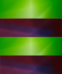 Poster - Horizontal vector illustration of a multicolored background with three horizontal divisions