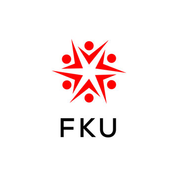 FKU creative minimalist letter logo.
