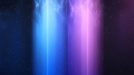 Wall Mural - abstract cosmic galaxy background with nebula, stars, and vibrant blue and purple lights