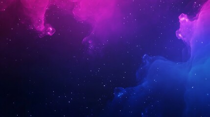 Wall Mural - cosmic nebula background with stars in deep space, purple and blue galaxy illustration