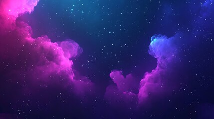 Wall Mural - cosmic nebula background with stars and clouds for science fiction and fantasy designs