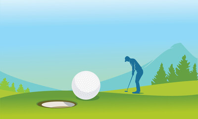Wall Mural - great modern simple golf background design for any media