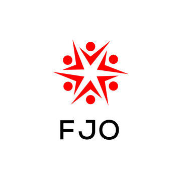 FJO creative minimalist letter logo.