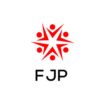 FJP creative minimalist letter logo.