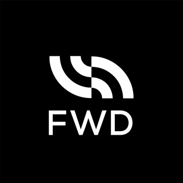 FWD creative minimalist letter logo.
