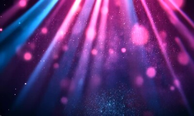 Poster - Abstract Light Beams and Particles Creating a Magical and Dreamy Visual Experience