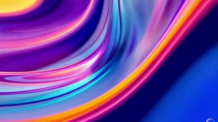 Fototapete - Vibrant swirling colors of blue, pink, and orange create a dynamic abstract background suitable for artistic purposes or creative projects