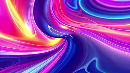 Poster - Colorful abstract waves with a gradient effect creating a vibrant background, showcasing flowing textures in soft pastel hues
