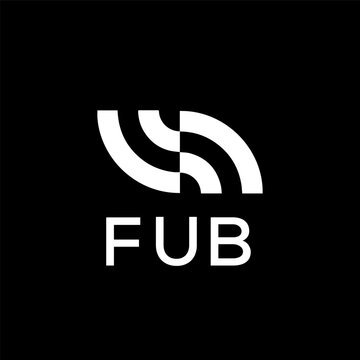 FUB creative minimalist letter logo.
