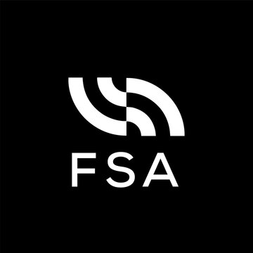 FSA creative minimalist letter logo.