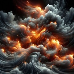 Wall Mural - of erratic ferocious flames that combine