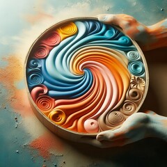 Wall Mural - pigmented plaster that comes in a
