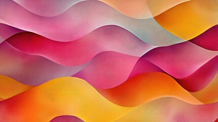 Poster - Abstract Waves of Colorful Patterns in Gradient Tones, Flowing Forms Creating a Dynamic Visual Experience with Soft Curves and Smooth Transitions in Vibrant Hues