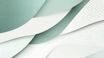 Poster - Abstract geometric background design with smooth waves and calming mint green color palette perfect for modern art projects, wallpapers, or creative designs.