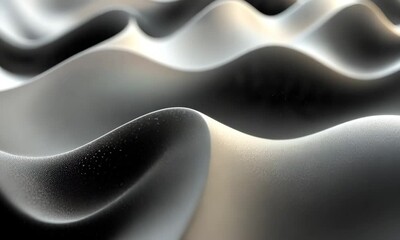 Poster - Abstract Gray Wavy Surface with Dotted Pattern for Modern Backgrounds and Visual Effects