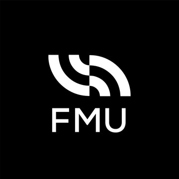 FMU creative minimalist letter logo.