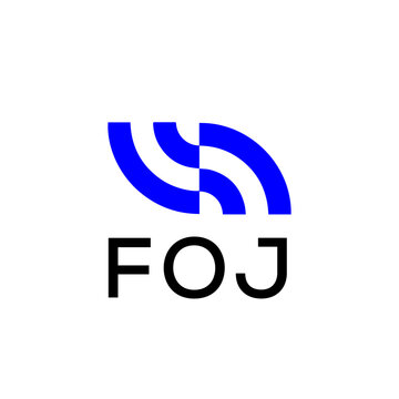 FOJ creative minimalist letter logo.