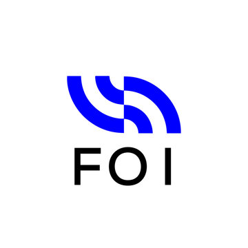 FOI creative minimalist letter logo.