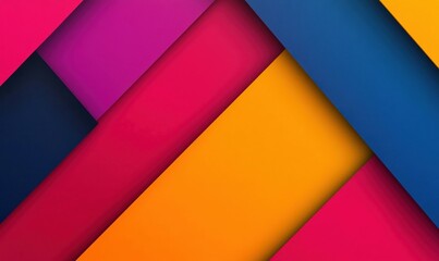 Poster - Dynamic overlapping paper layers in vibrant hues create a modern abstract background design.