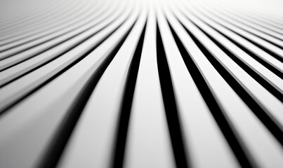 Poster - Abstract parallel white lines create a minimalist pattern against a blurred backdrop, ideal for modern designs.