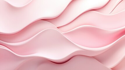 Poster - Soft Curves and Gentle Waves in Subtle Pink Tones Create a Calming and Aesthetic Background for Various Design Applications and Creative Projects