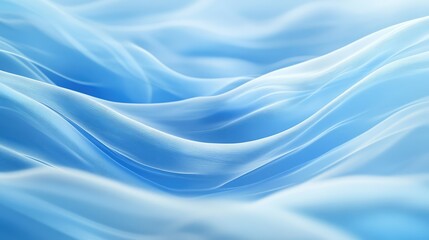 Poster - Serene Blue Waves with Gentle Flowing Patterns, Ideal for Backgrounds, Textures, and Calm Imagery for Various Creative Projects