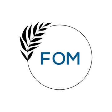 FOM creative minimalist letter logo.