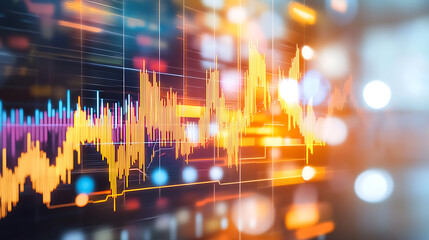 Poster - Dynamic market analysis stock trends display financial sector infographic data digital environment high-resolution view