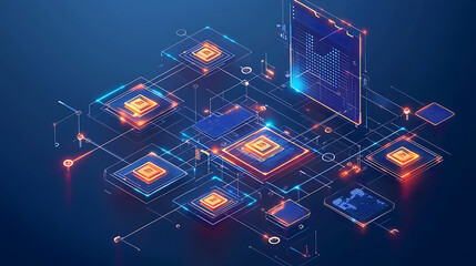 Poster - Innovative data processing visualization digital space infographic design high-tech environment abstract viewpoint future concepts