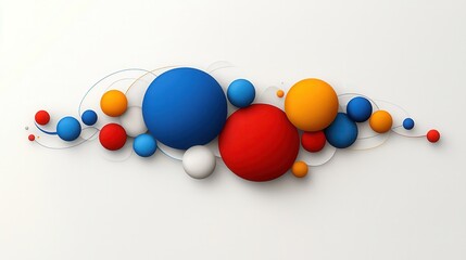 Poster - Colorful Floating Spheres Abstract Background Graphic Design for Web, Print, and Presentations.