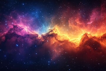 Wall Mural - a vibrant celestial nebula filled with countless shining stars