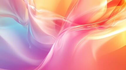 Poster - A colorful gradient background with abstract fluid shapes and smooth transitions