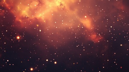 Poster - A cosmic nebula texture with glowing stars and deep space colors.