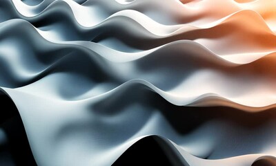 Poster - Abstract waves with vibrant colors, a modern aesthetic visual for diverse applications