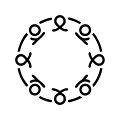 Poster - Circle of People Representing Unity and Connection  