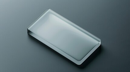 Modern, clear rectangular object