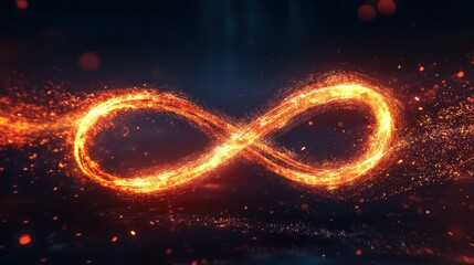 Poster - A curved arrow forming an infinity loop, symbolizing endless possibilities and continuity