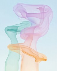 Poster - Abstract Fluid Forms in Pastel Colors, Modern Design, Soft Shapes for Backgrounds and Graphics